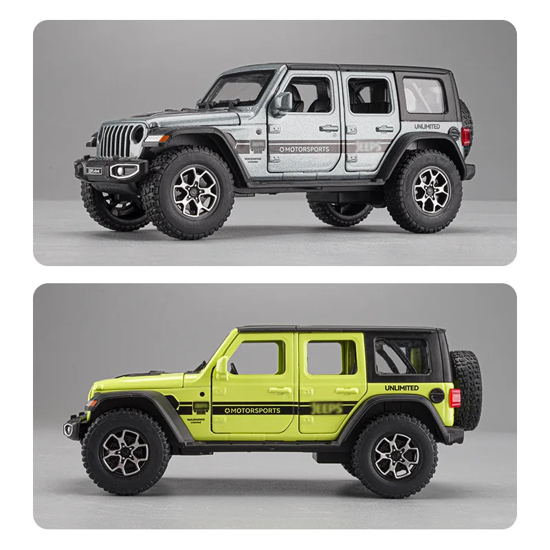 1:32 Jeeps Wrangler Sahara Off-Road Alloy Model Car Toy Diecasts Metal Casting Sound and Light Car Toys For Children Vehicle 5