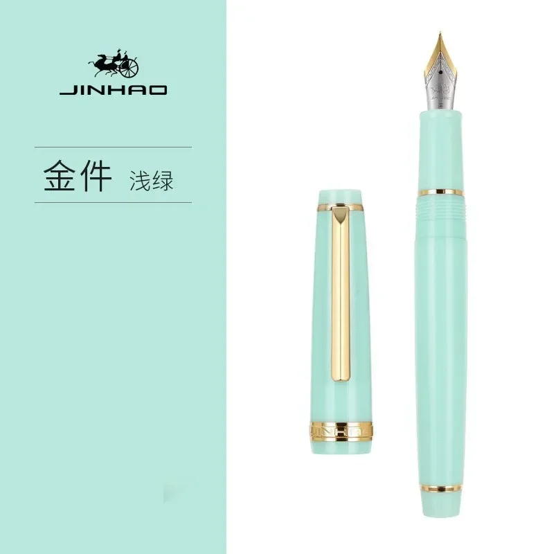 Luxury Acrylic Fountain Pen with Golden Clip - Elegant Writing Instrument
