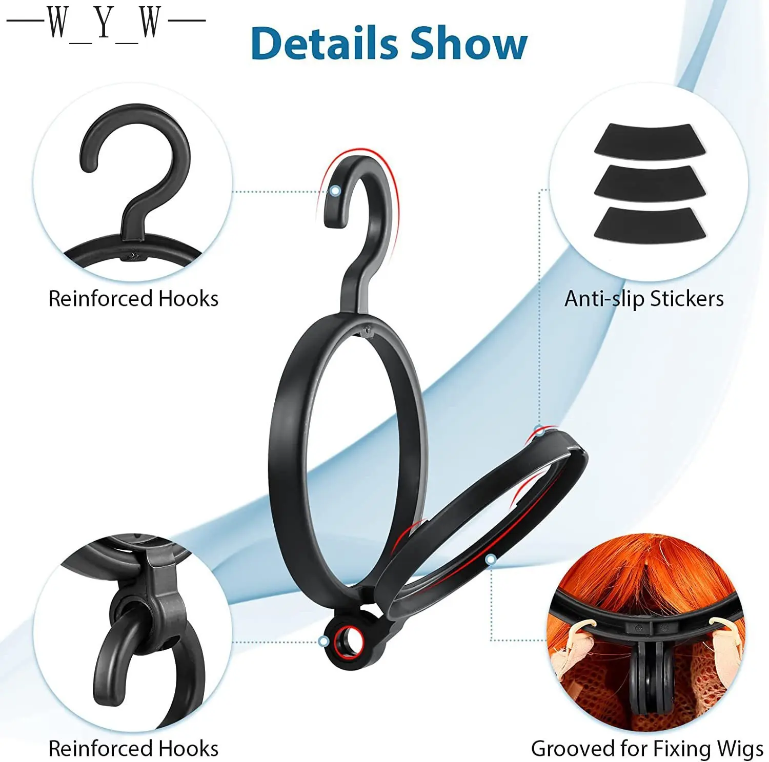Hanging Wig Stand 1Pcs For Wigs Display Styling wig stand wig stand holder wig storage stand wig hangers