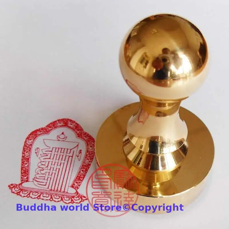 

Buddhism Taoism Item Temple Monk host Master bless affix seal Special use Mantra symbols wisdom symbolizing copper seal signet