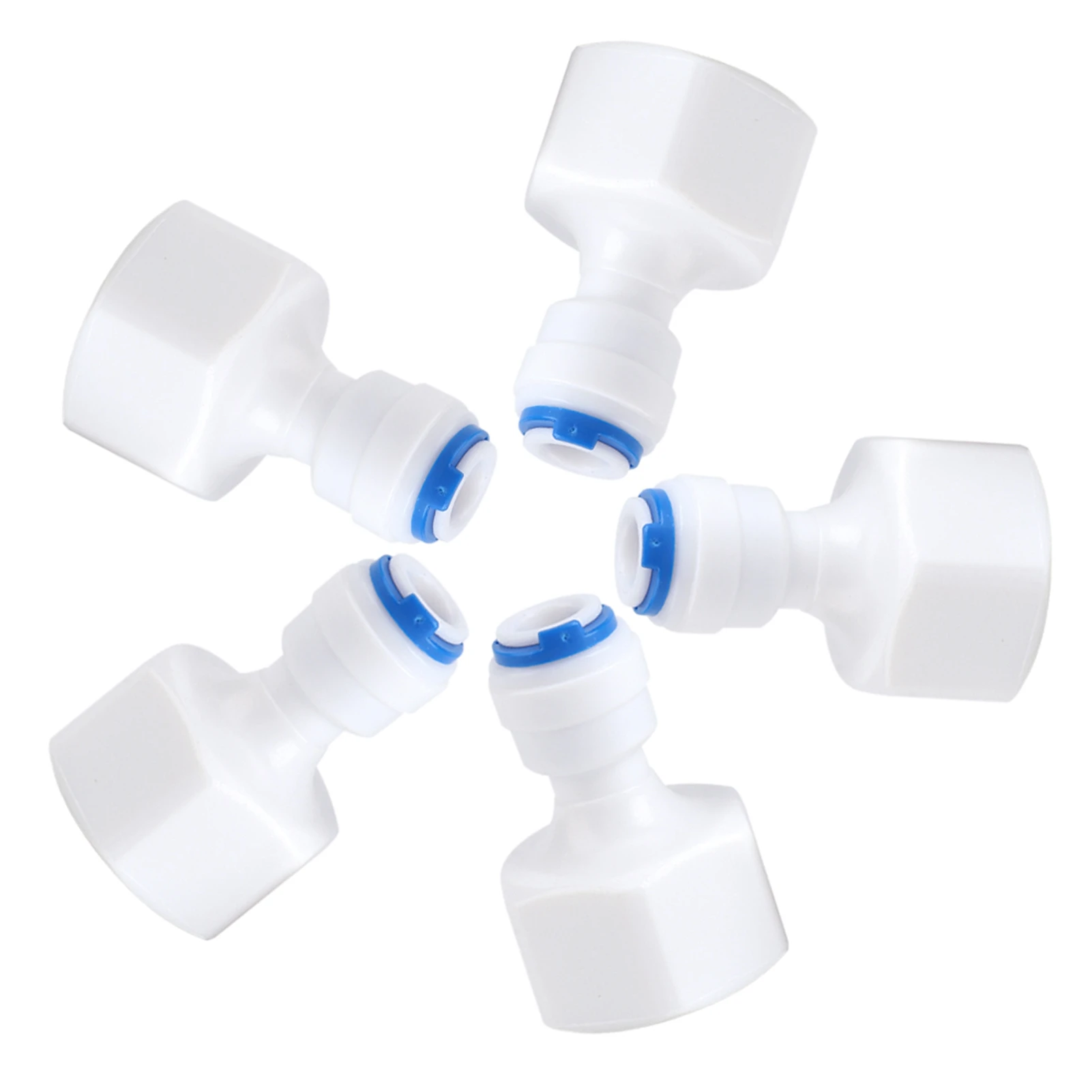 6Pcs Fitting Connector For Aquarium RO Water Filter Reverse Osmosis System Fit 1/4 Tube OD to 1/2 Female Water Filter Connector water filter connector