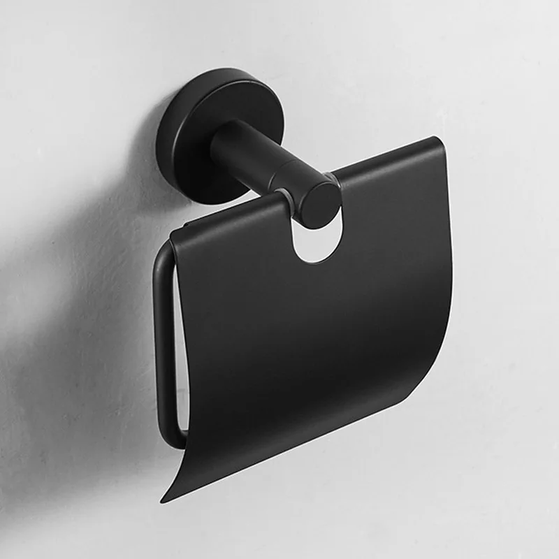 Toilet Tissue Paper holder paper towel holder towel rack toilet paper holder toilet paper rack toilet roll holder paper towel rack Black walnut toilet roll rack Creative solid wood paper towel hook bathroom