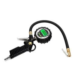 Digital LCD Display Vehicle Tire Air Pressure Gauge with LED Backlight - Portable