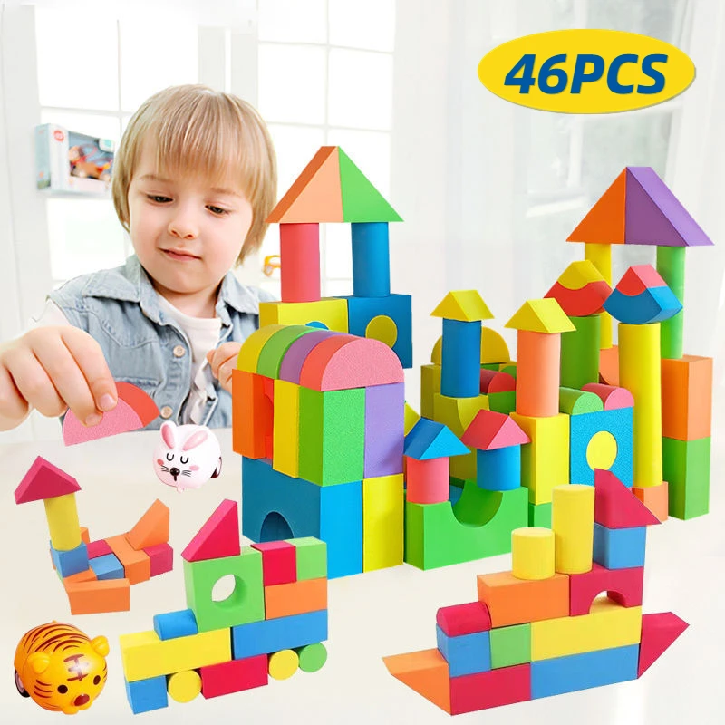 100 Luxury Life-size Foam Toy Bricks For Kids - Build For Fun