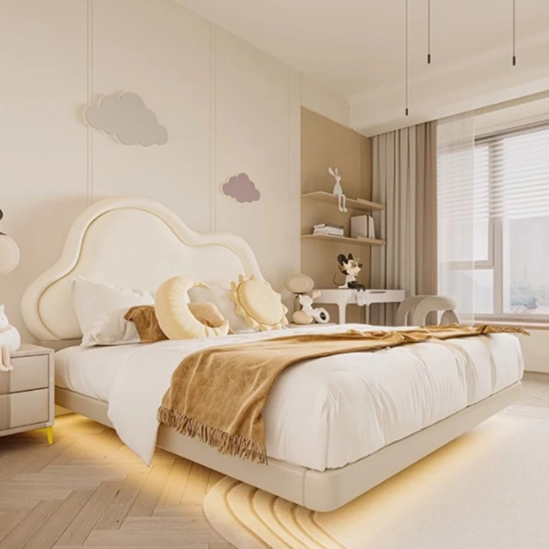 Unique Pretty Children's Bed White Cute Modern Comferter Children Beds Princess Loft Cama Infantil Bedroom Set Furniture 5