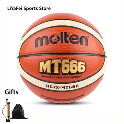 MT666 Original Molten Size 5/6/7 Basketball for Youth Man Women Outdoor Indoor Training Match Basketballs Balls Soft Touch