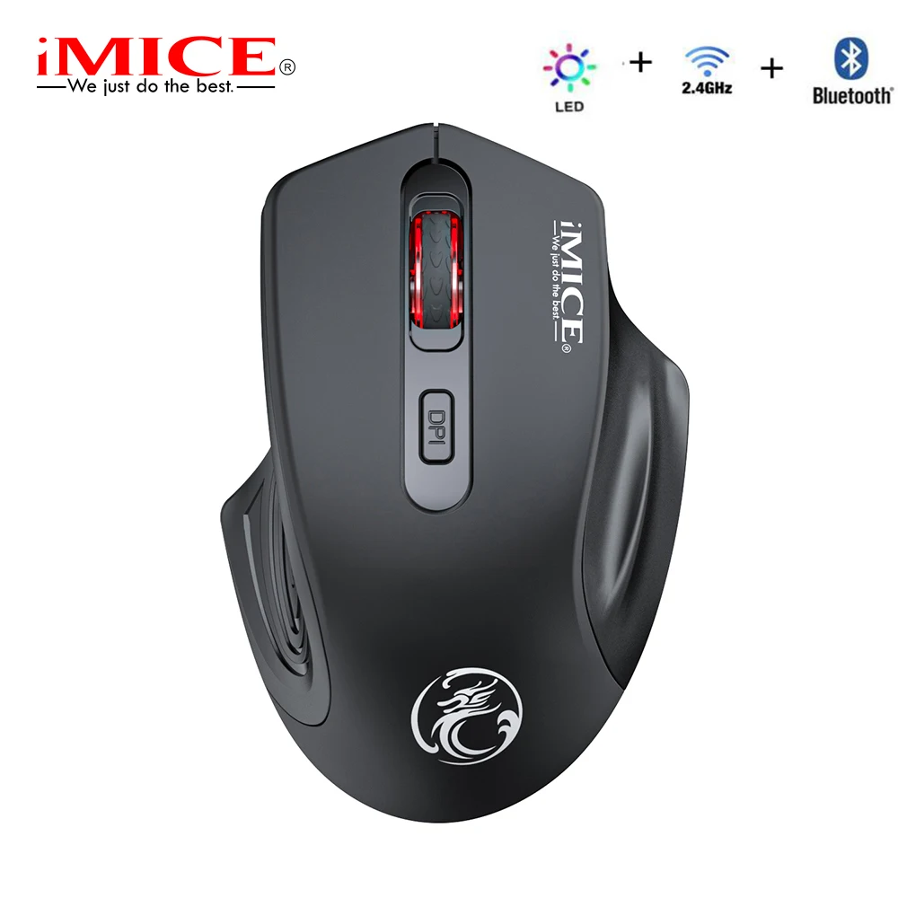 Mouse Wireless Ricaricabile Usb Bluetooth Gamer Mouse Per Computer Da Gioco Mouse Silenzioso 1600Dpi Per Laptop Pc Gamer Completo