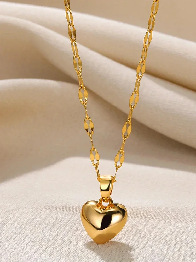 Stainless Steel Gold Beloved Charm Pendant Necklace - Image 2