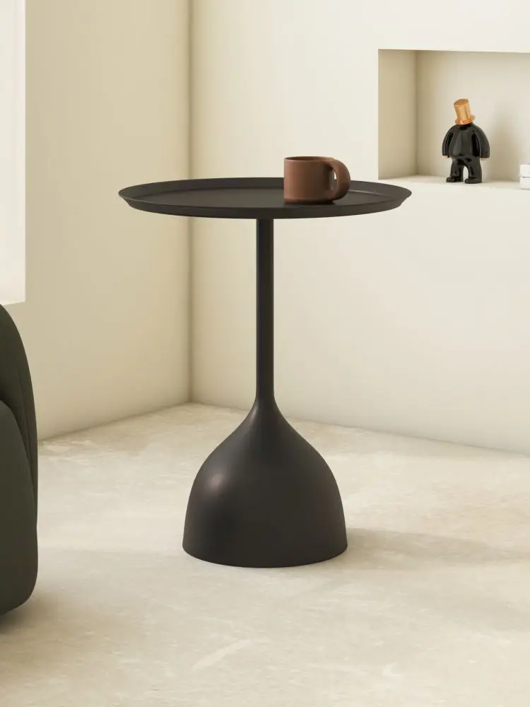 

Small Side C Shaped End Table for Sofa and Bed TV Tray Table with Metal Frame for Couch Living Room