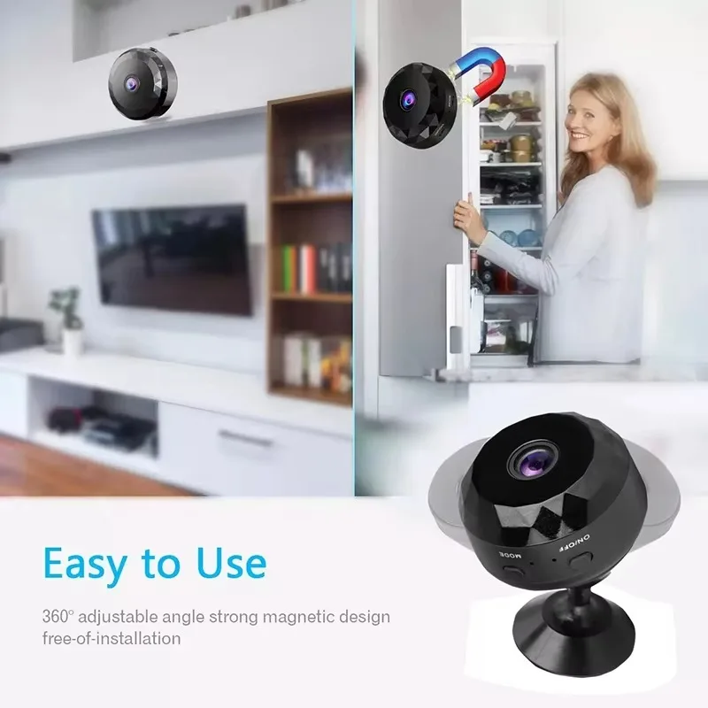 Mini 2.4G WiFi 170 Wide-angle CMOS Night Vision Motion Detection Weatherproof Family Security Camera with Memory Card Storage 5