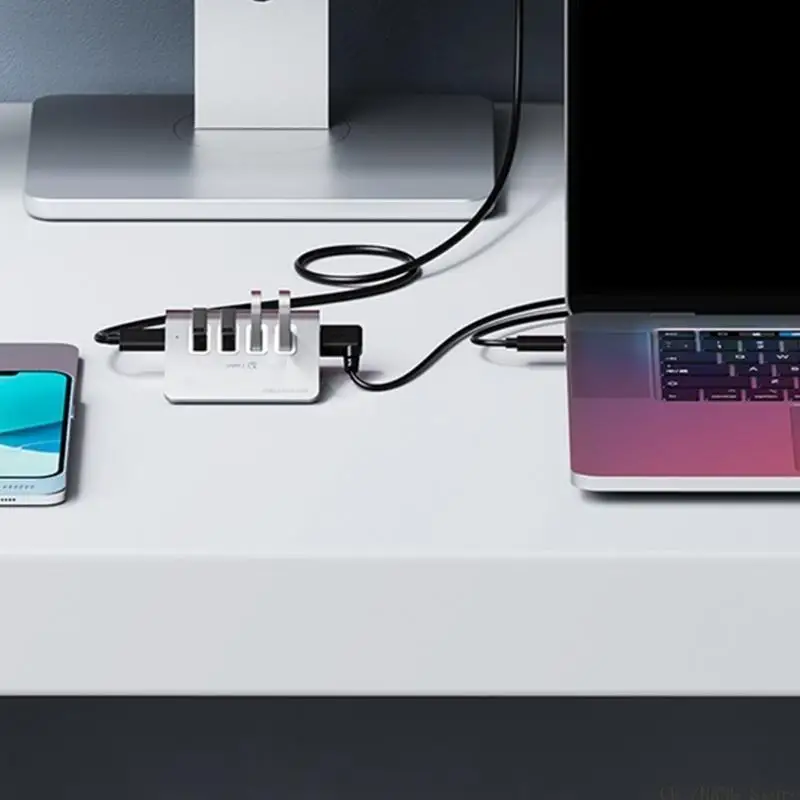 E56B 빠른 데이터 동기화 및 충전을 위한 다용도 USB3.2 허브, 알루미늄 케이스