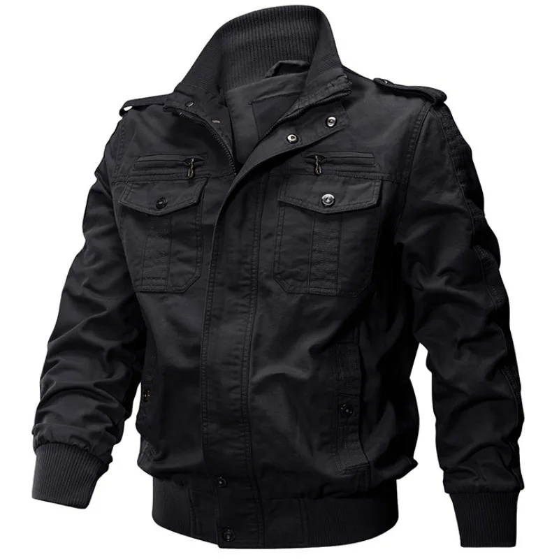 

Men Cotton Tactical Jacket Lightweight Multi Pocket Front Zipper Leading Jacket Windproof Coat Chamarras Para Hombre Ropa Hombre