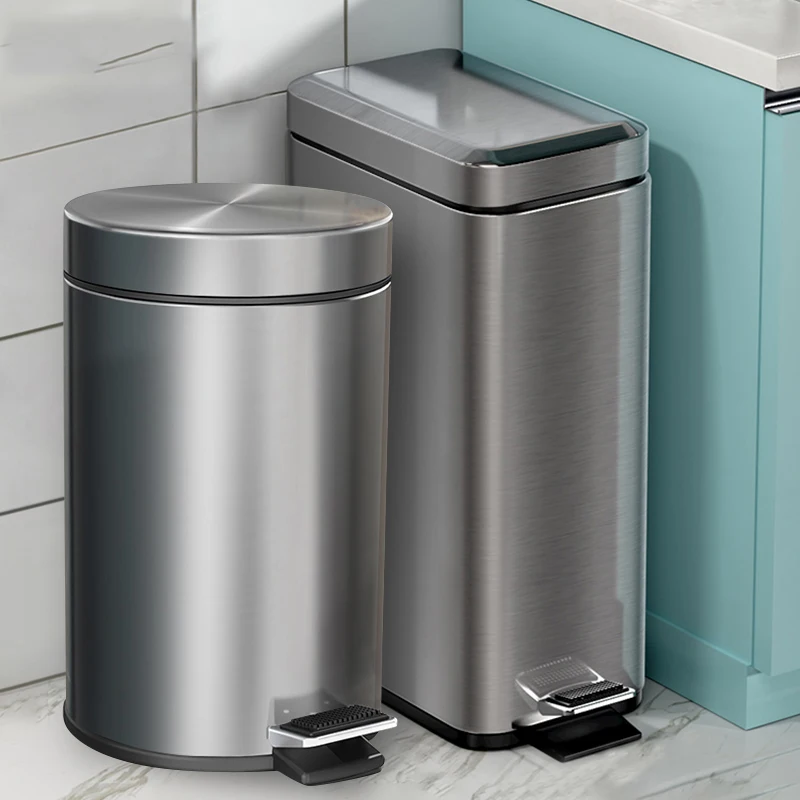 Stainless Steel Kitchen Trash Can Creative New Kitchen Garbage Bin