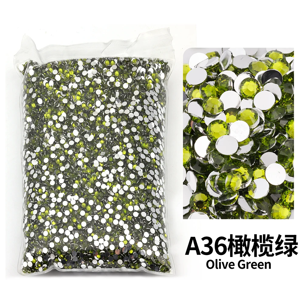 Variety Pack of Small Resin Rhinestones for Nail Art and DIY Crafts - Bulk Wholesale Flat Back Crystals