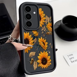 Sunflower Pattern Phone Case - Vibrant Protective Cover - Galaxy A27 (A876 Black)
