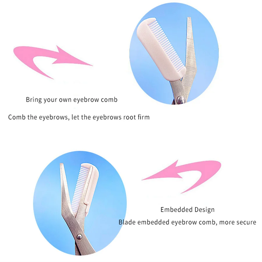 Eyebrow Trimmer with Eyebrow Comb Trimmer Small Eyebrow Trimmer Beauty Scissors Beginner Beauty Scissors 6