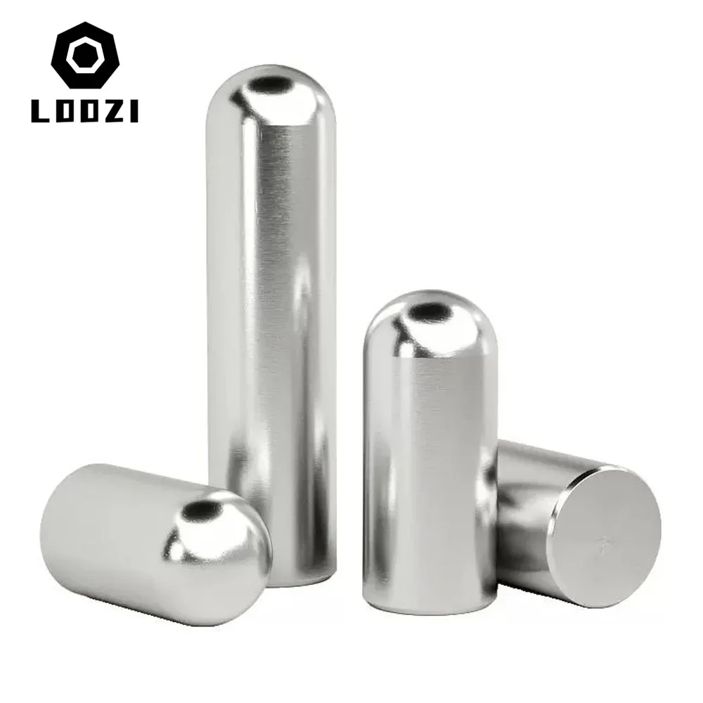 304 Stainless Steel Solid Round Head Cylindrical Pin Locating Dowel M0.8 M1 M1.2 M1.5 M1.8 M2 M2.3 M2.5 M2.8 M3 M3.5 M4 M5 M6