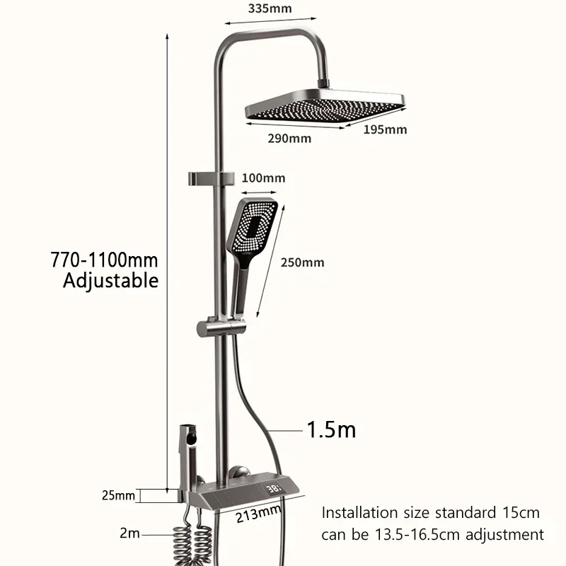 Shower Shower Set Shower Bathroom Constant Temperature Toilet Household Pressurized Faucet Full Set 6