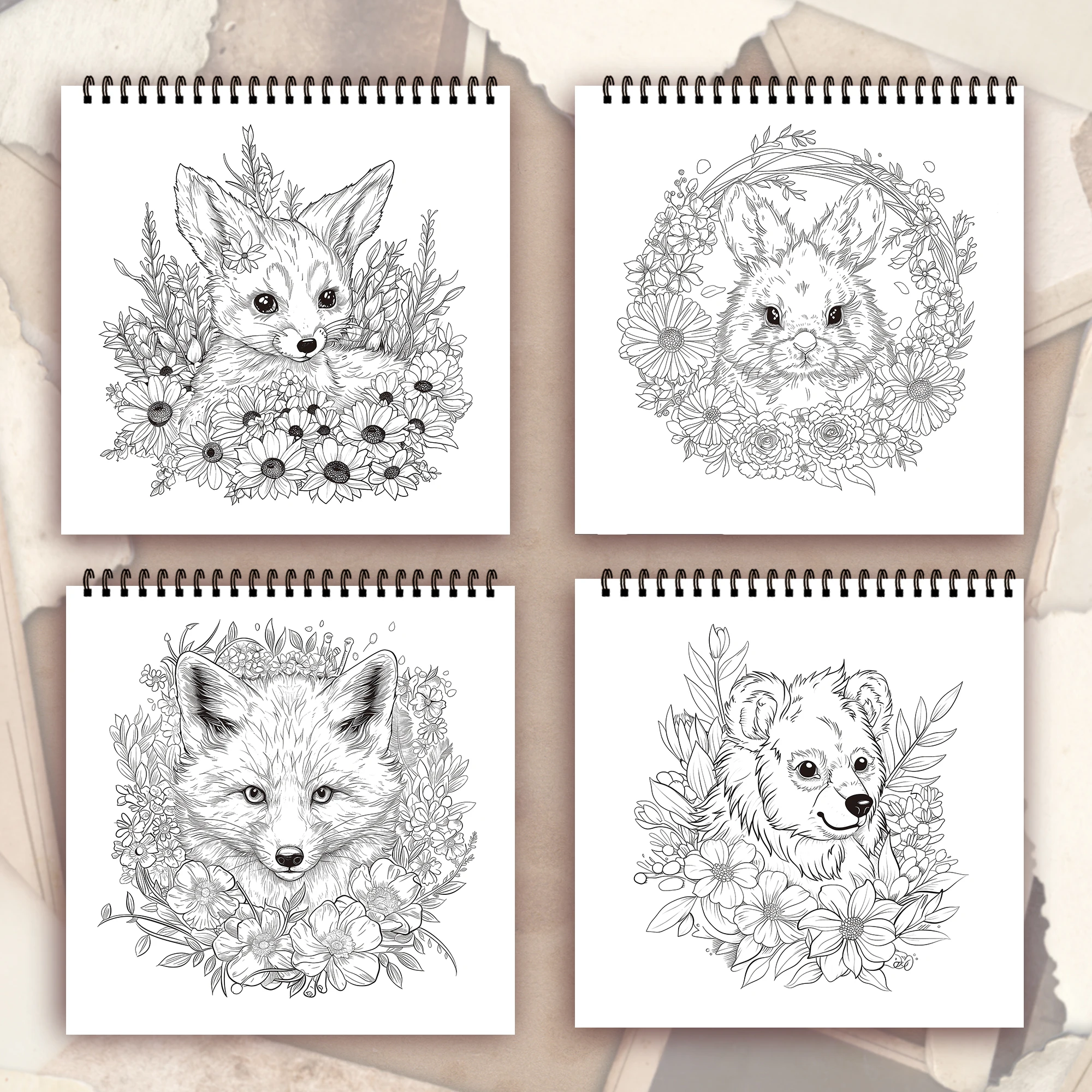 Stress Reduction Colouring Book 30 Sheets, 8.3x 8.3 inch 100gsm Thick Paper, Spiral Bound, Halloween and many other holiday gift 5