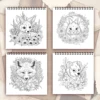 Stress Reduction Colouring Book 30 Sheets, 8.3x 8.3 inch 100gsm Thick Paper, Spiral Bound, Halloween and many other holiday gift 5