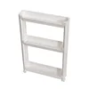 Bathroom Cabinet  Behind The Door Storage and Kitchen Storage Rack Multi-layer Narrow Cabinet Space Saving Trolley Storage Rack 5