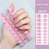 Semi-Cured Gel Nail Strips Full Adhesive Waterproof Semi-painted Gel Nails Sticker Harden In UV Lamp Need French Manicure 5