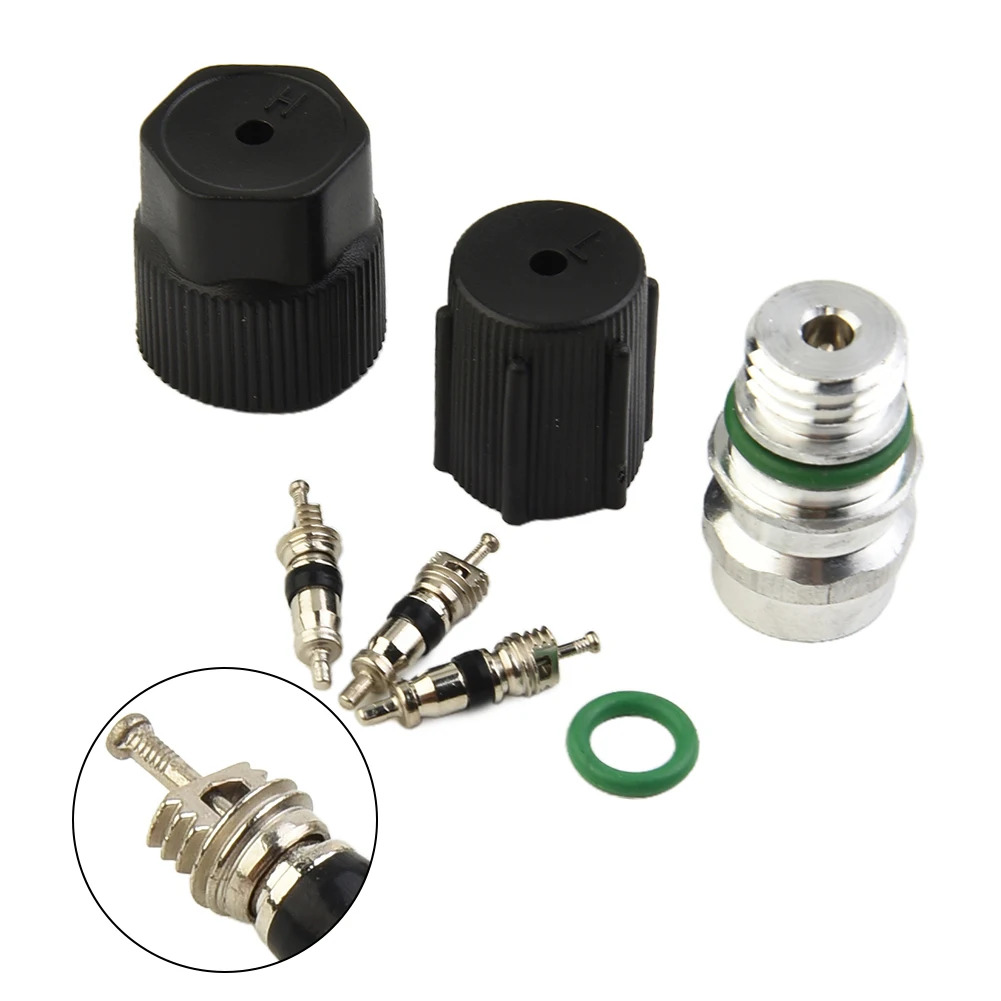 

Practical Indoor A/C Cap A/C Valve 1 Set A/C System Accessories Air Conditioning O-Rings Parts R-134a Replacements Universal