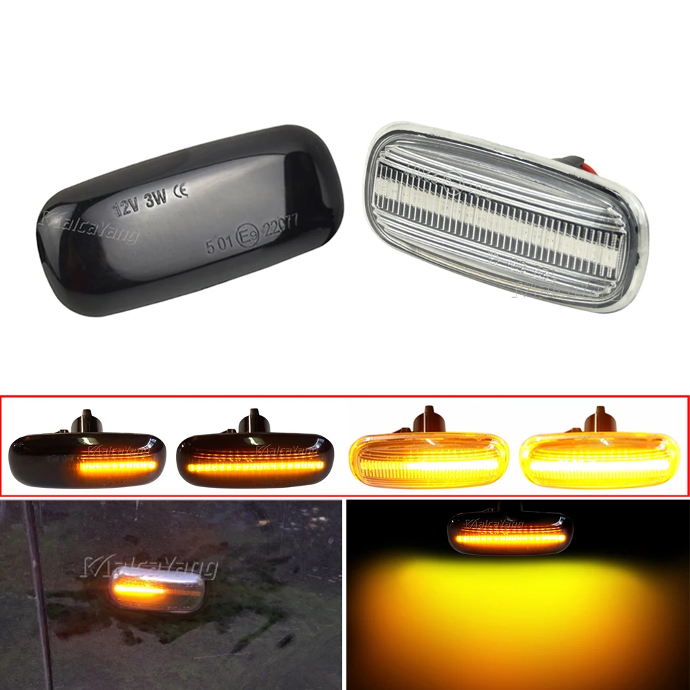2X LED Dynamic Side Marker Turn Signal Light Indicator Blinker Lamp For