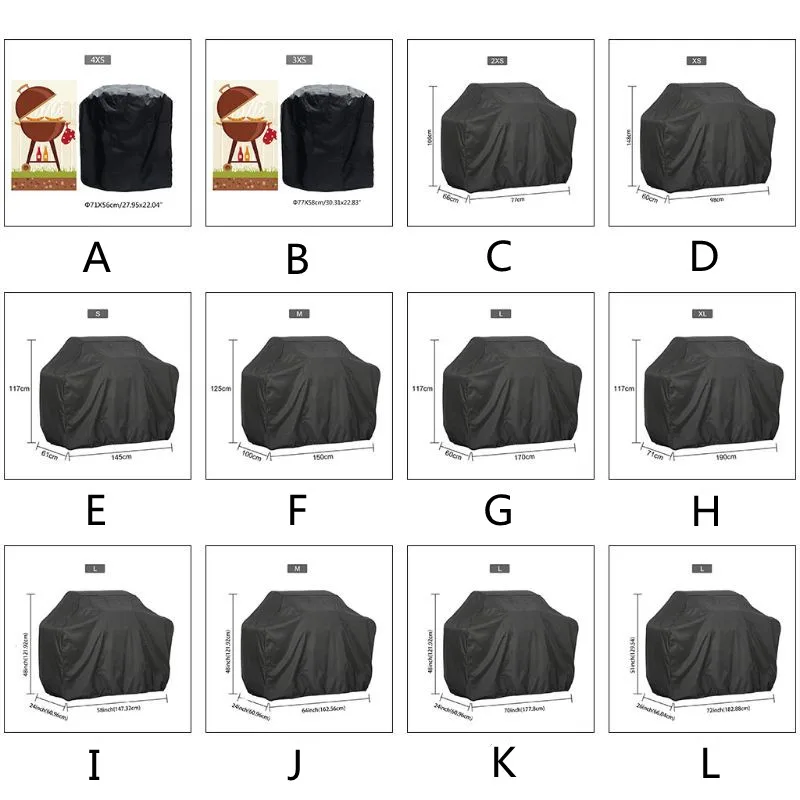 BBQ Grill Barbeque Cover Anti-Dust Waterproof for Weber Heavy Duty Charbroil grill cover