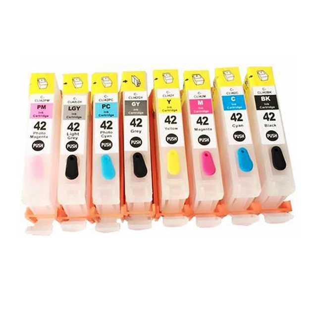 CLI-42 Full 8-inks (BK/C/M/Y/PM/PC/GY/LGY) multi pack Canon CLI-42 Ink Cartridges