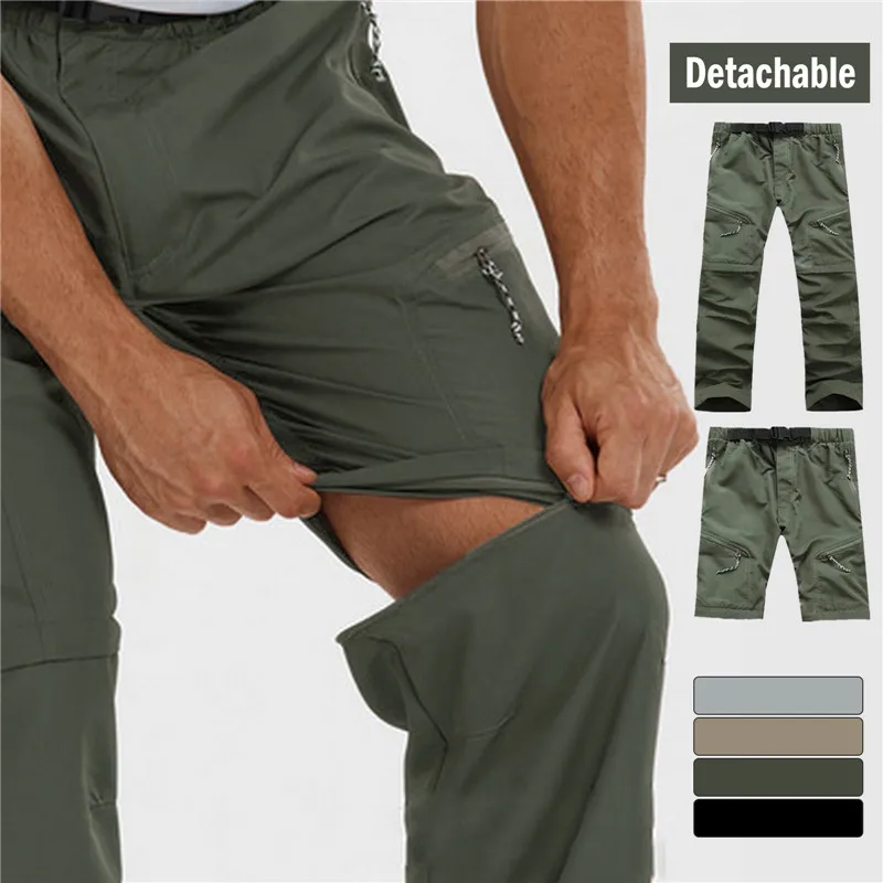 Detachable Zipper Quick-Dry Outdoor Hiking Pants