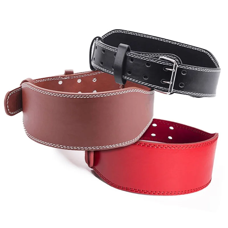 Faux Leather Weightlifting Squat Belt Gym Fitness Barbell Powerlifting Waist Support Protect Gear Training Weight Lifting Belt