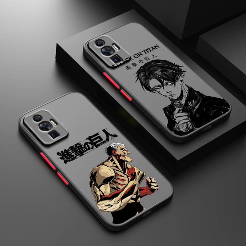 Attack On Titan Anime Cute For Redmi 12C 11A 10X 10C 10A 9C Nfc 9At 9A 9T 8A 7A A2 Plus Power Custodia Per Telefono Traslucida Smerigliata