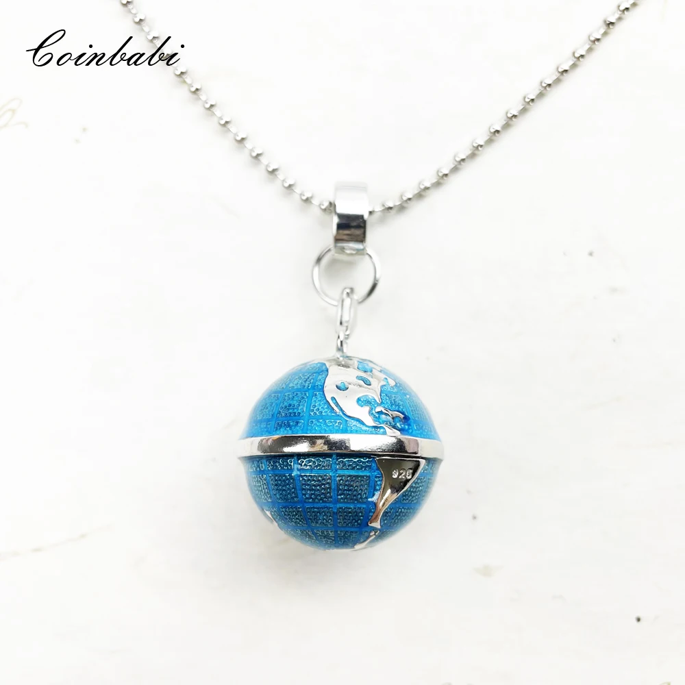 

Necklace Globe Trendy Gift For Women & Men, Europe Style Soul Jewelry 925 Sterling Silver Fashion Jewelry Wholesale