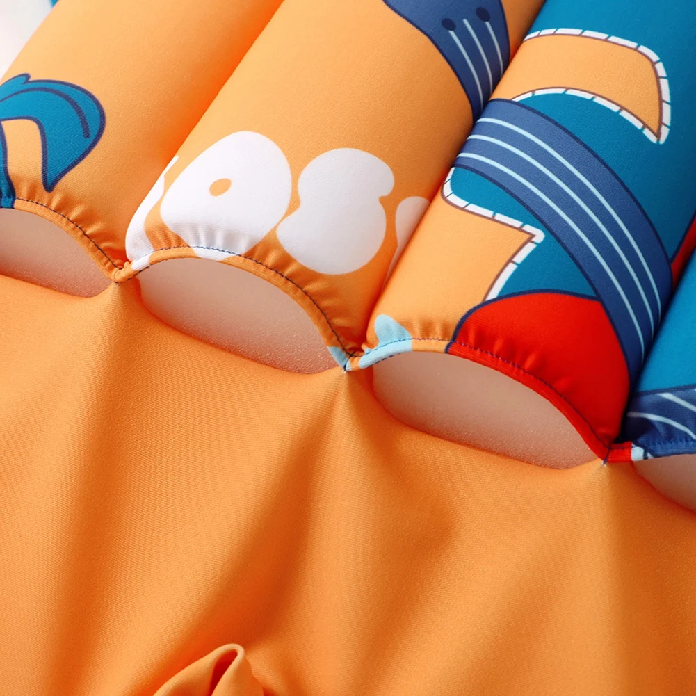 Children's Buoyancy Swimsuit Cartoon Print Swimwear Kids One-Piece Floating Rash Guards Bathing Clothes Boys Girls Swimming Suit kids swimsuits