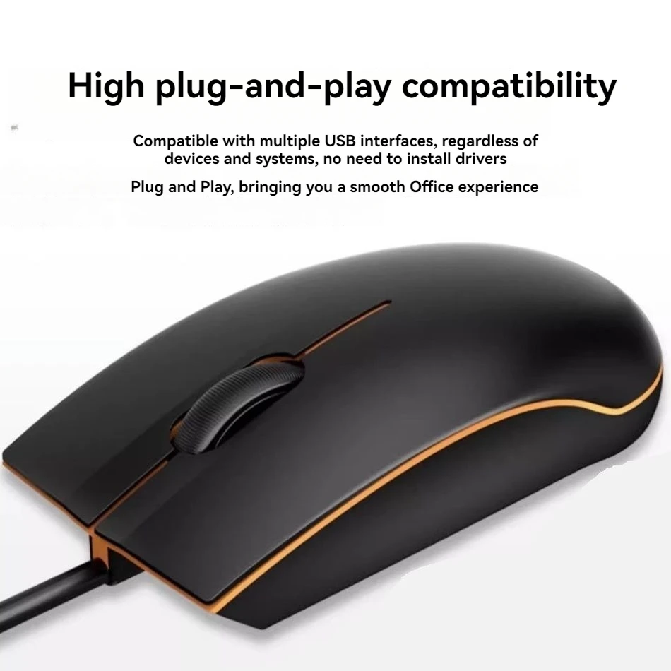USB Mouse Wired Gaming 1000 DPI Optical 3 Buttons Game Mouse for PC Laptop Computer E-sports 1M Cable USB Gamer
