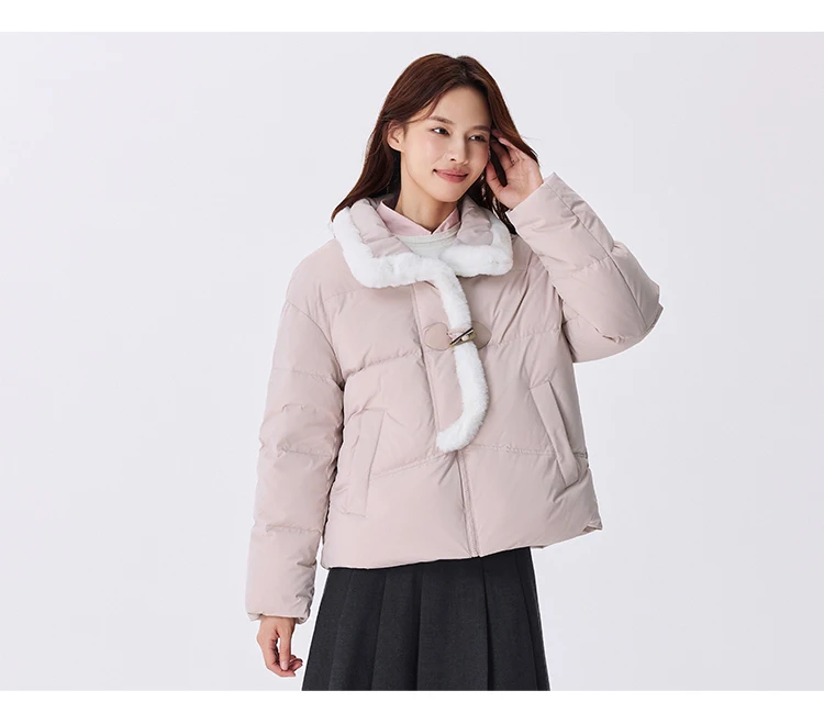 Down Jacket Women Waterproof Loose Gentle Winter New Literary Imitation Rabbit Fur Horn Button Windproof 12 Down Jacket Women Waterproof Loose Gentle Winter New Literary Imitation Rabbit Fur Horn Button Windproof