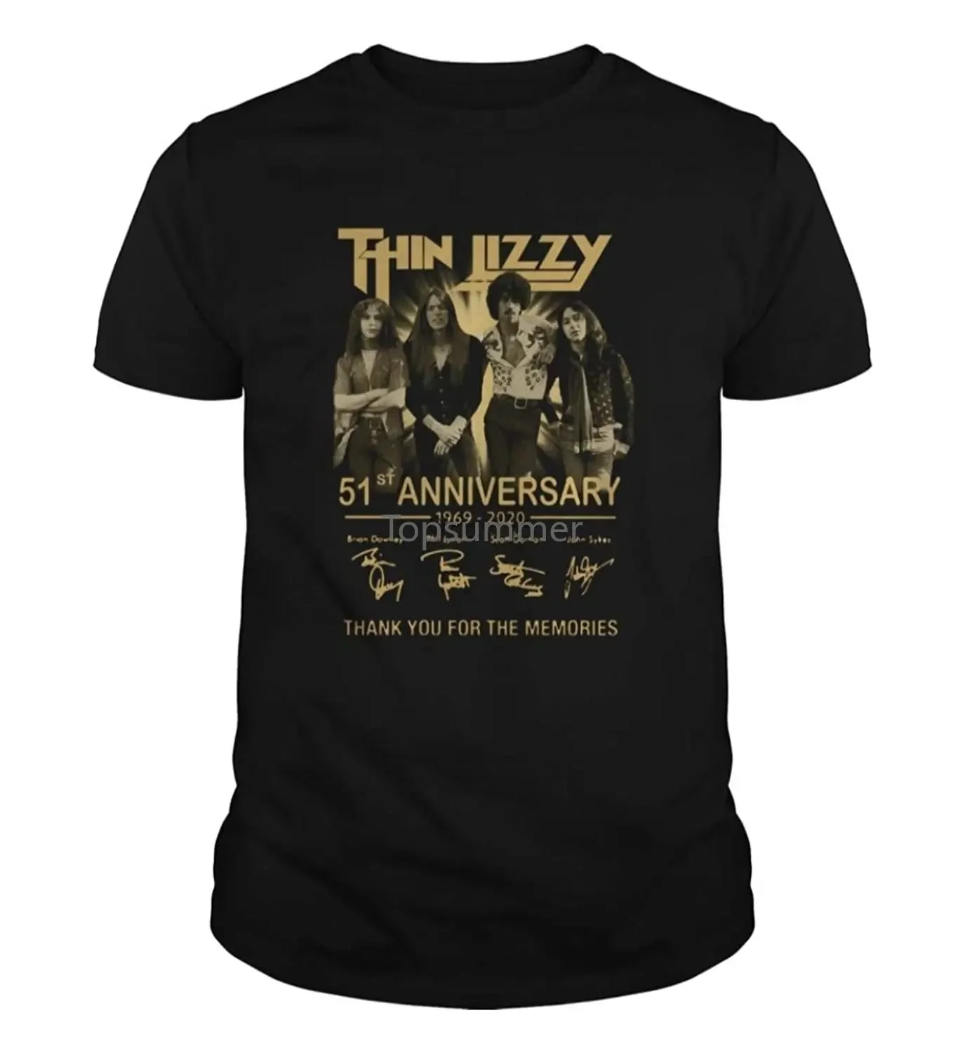

Thin Lizzy 51Th Anniversary 1969 2020 Signature Thank You For The Memories Shirt