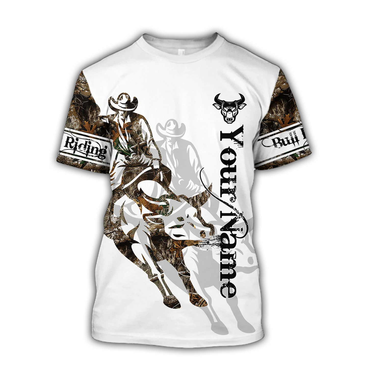 2022 sommer Mode herren t shirt Personalisierte Name Bull Reiten Tattoo 3D Gedruckt Unisex T-shirt straße Beiläufige sport T-shirt DW45 – Detail 24