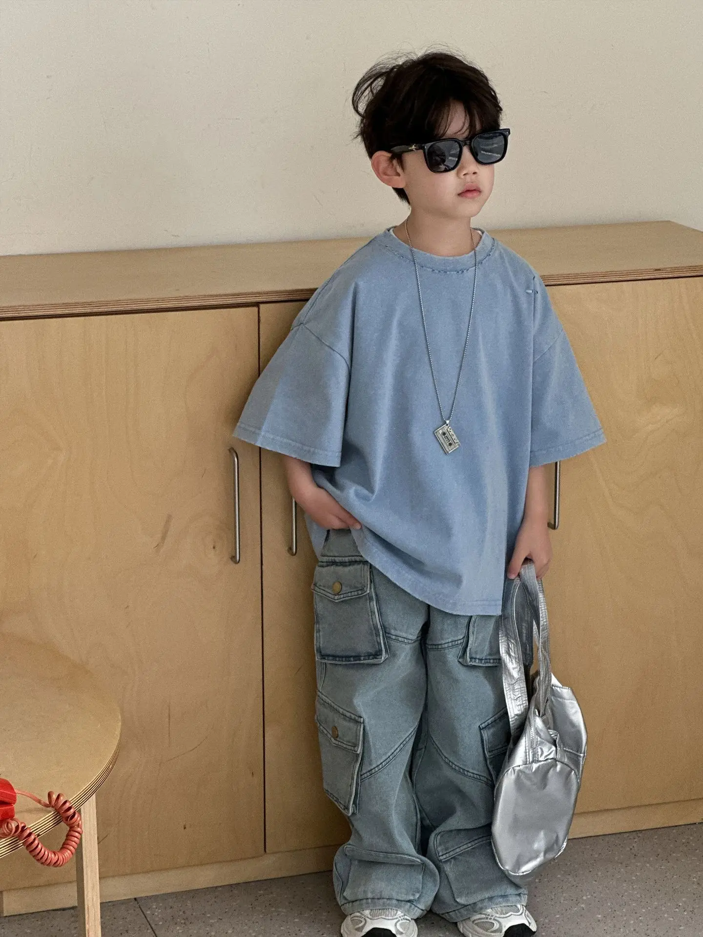 2025 primavera nueva edición coreana moda para niños ropa de trabajo  perezosa versátil pantalones vaqueros pantalones para niños de moda -  AliExpress, image size:1440x1919