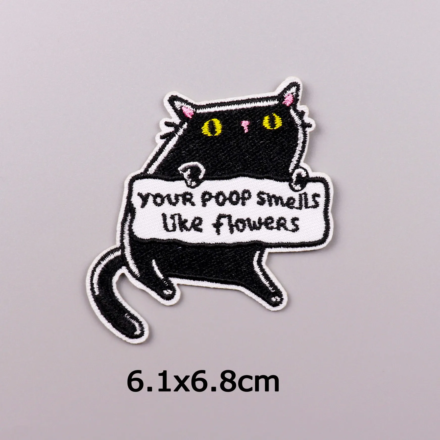 Cartoon Rainbow Cat Embroidered Patches DIY Animal Applique Clothing Thermoadhesive Patches For Clothing Stickers