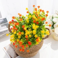 Artificial Plastic Flowers Fake Eucalyptus Plant Wedding bridal bouquet Christmas Decor Vase for Home windowsill bonsai Festival 4