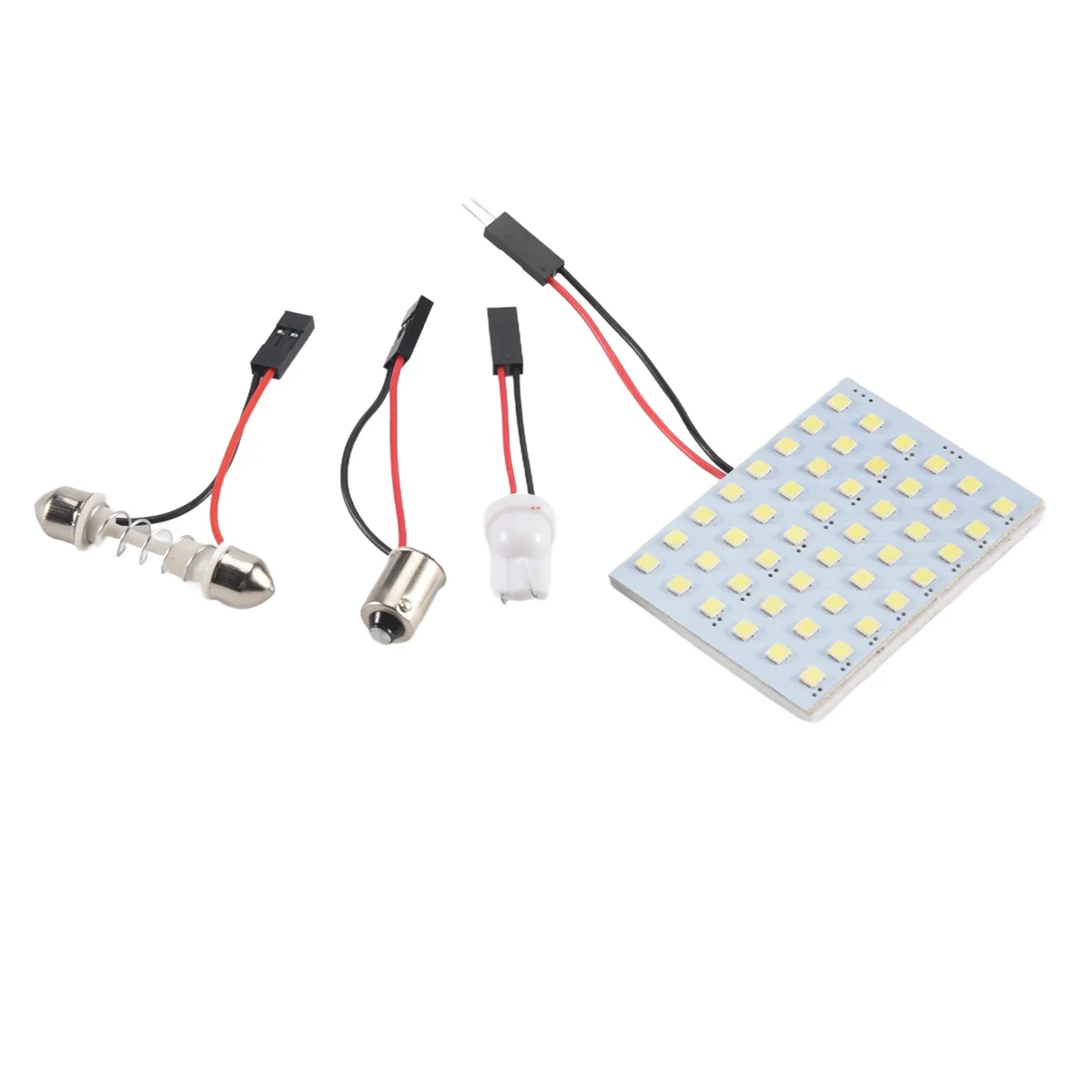 T27C 흰색 1210 SMD 48 LED 자동차 인테리어 돔 조명 패널 T10 BA9S 꽃줄 포함