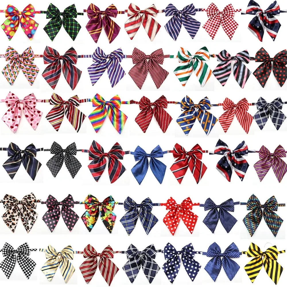 30/50/100PCS Pet Bowtie Dog Accessories Mix Color Neckties For Dogs and Cats Pet Dog Bow Tie Pets Collar Wholesale Pet Supplies 6