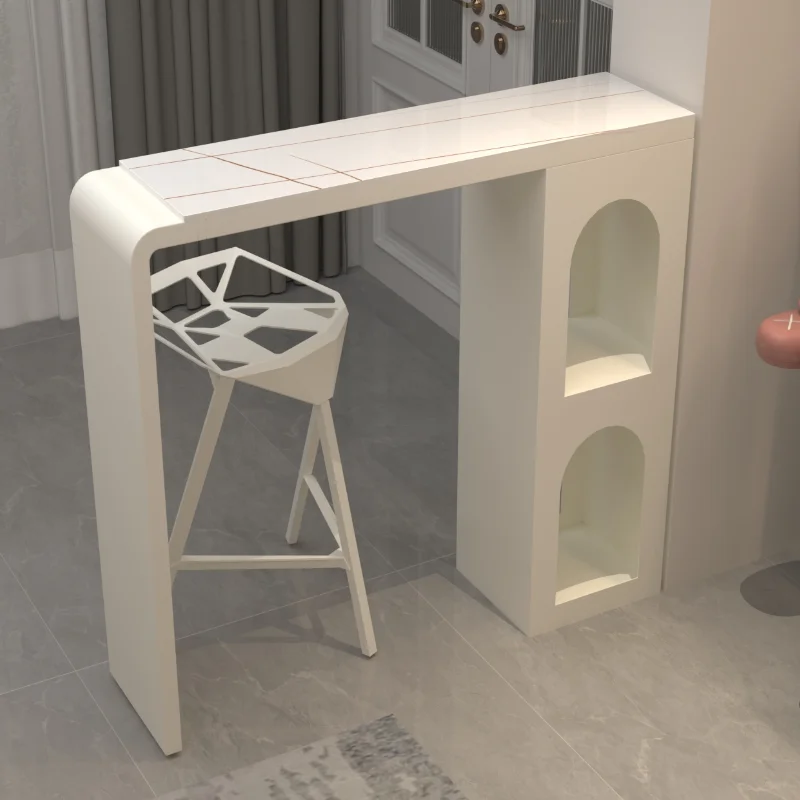 

Пользовательский барный столик, домашний кремовый ветровой шифер, Женский гостиная, диван-разделитель, встроенный балкон, повседневный высокий стол