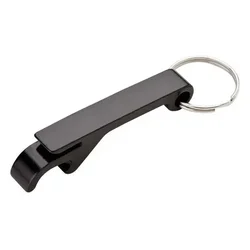 Compact 4-in-1 Aluminum Keychain Bottle Opener - Vibrant Colors, Perfect Party Favor Gift (BK)