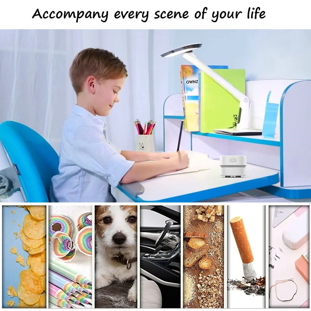 Wireless Mini Handheld Vacuum Cleaner Rechargeable Portable Desktop Cleaning Brush All in One Household Mini Vacuum Cleaner