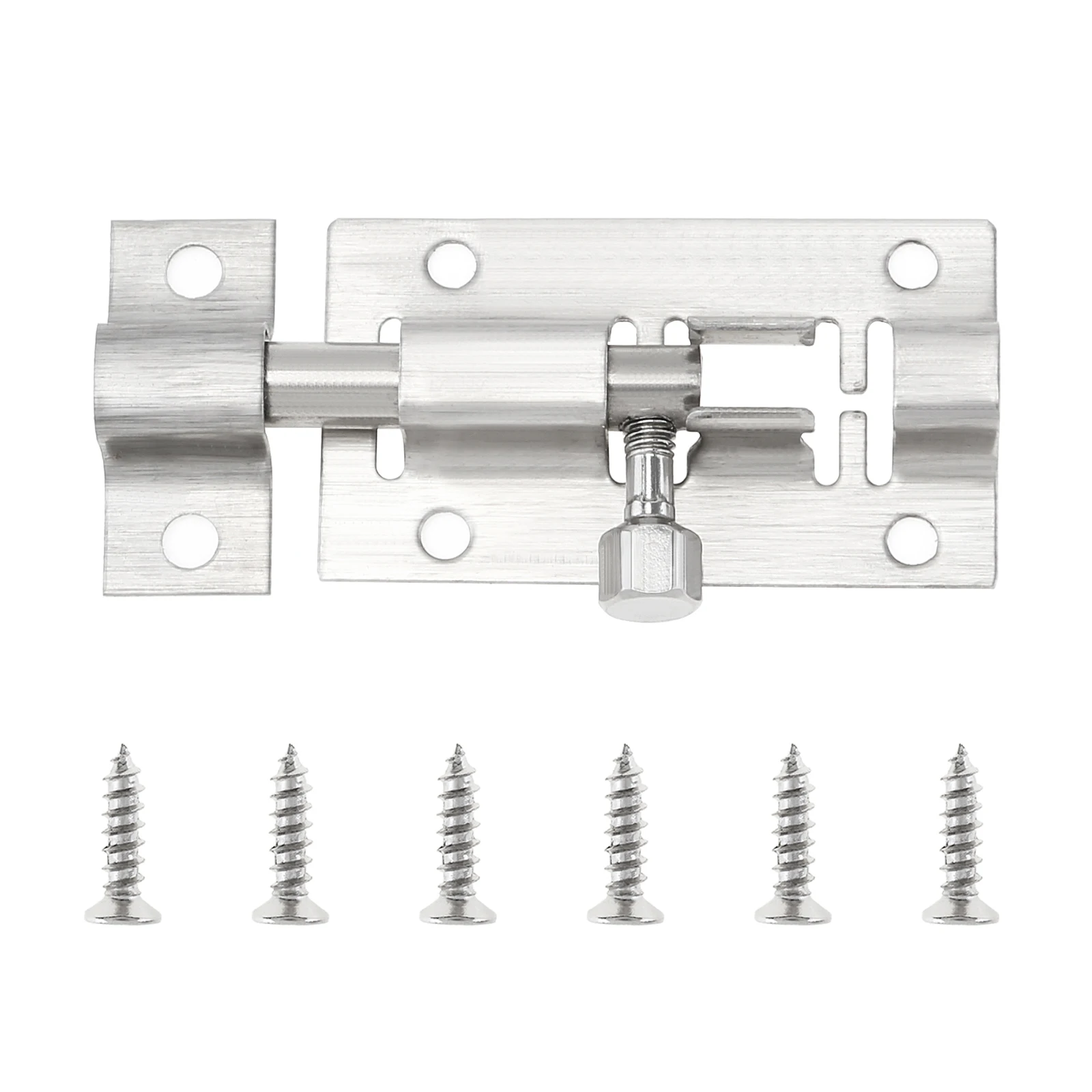 Door Latch 1.5 / 2 / 3 Inch Door Gate Safety Lock Stainless Steel Thickened Security Bolts Home Hardware Windows Latch Screws