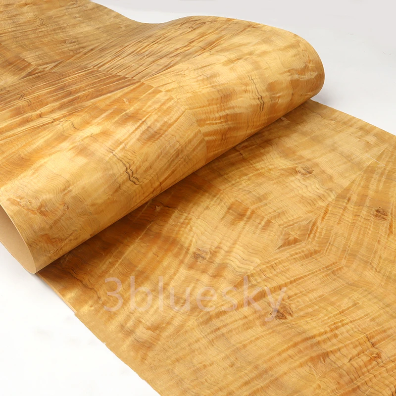 Parquet Nanmu Impiallacciato In Legno Naturale Per Supporto Per Mobili Carta Kraft Figurata Circa 60Cm X 2.5M 0.3Mm Caffè