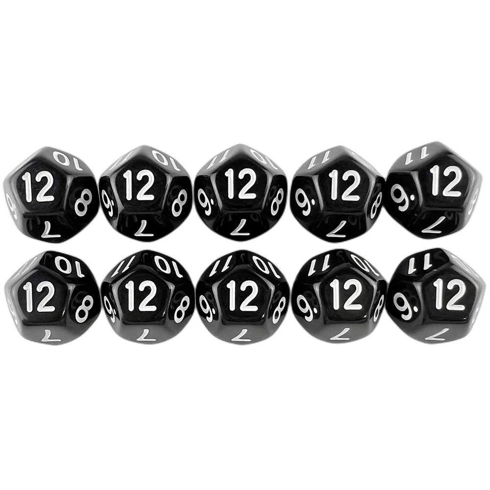 Polyhedral Dice DND Digital Dice Set 12 Sides 10Pcs D12 17.7mm for Role Playing Game Board Game